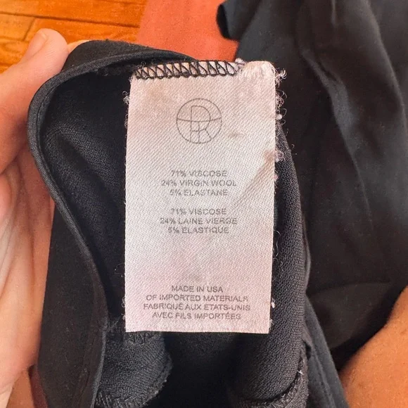 THE ROW Beca Stretch Wool Crop Flared Pants size 0 Black - Picture 7 of 7